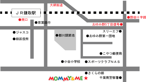 「マミー＆ミー　ナーサリー」おゆみ野　地図